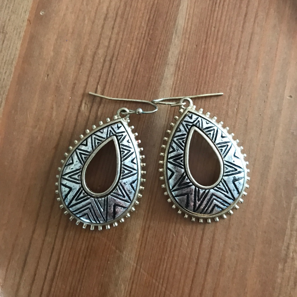Silver And Gold Bohemian Drop Earrings